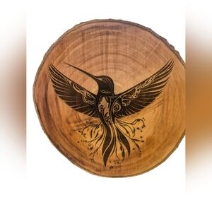 Wooden Hummingbird Art Decor